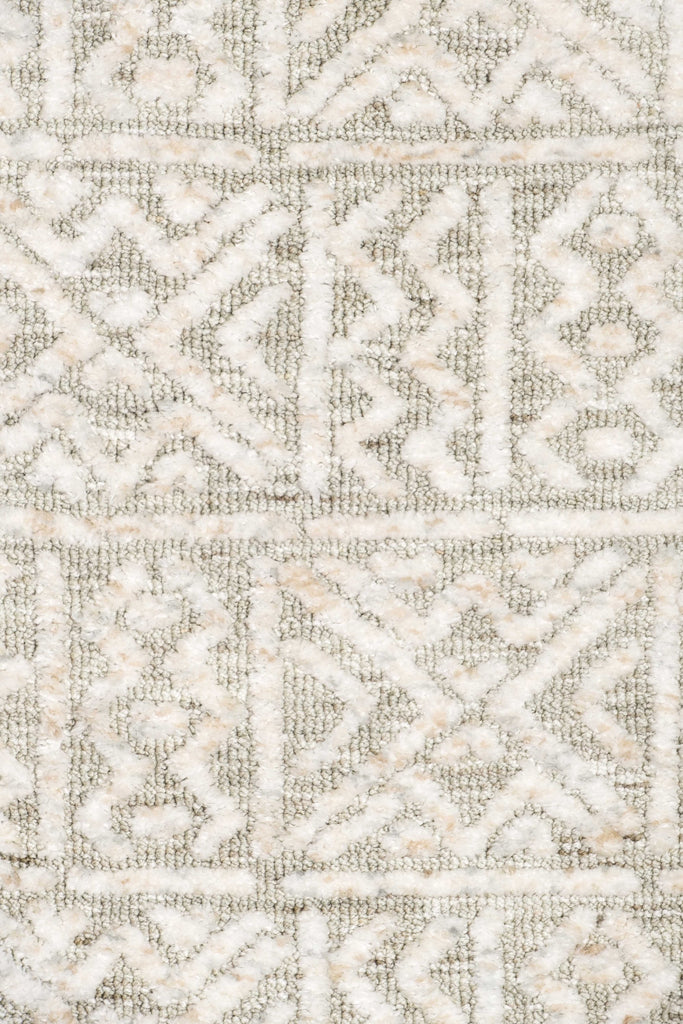 Melia Grey and Ivory Runner Rug