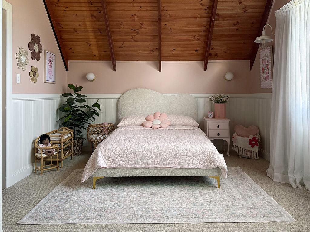 Melrose Cream and Pink Traditional Rug