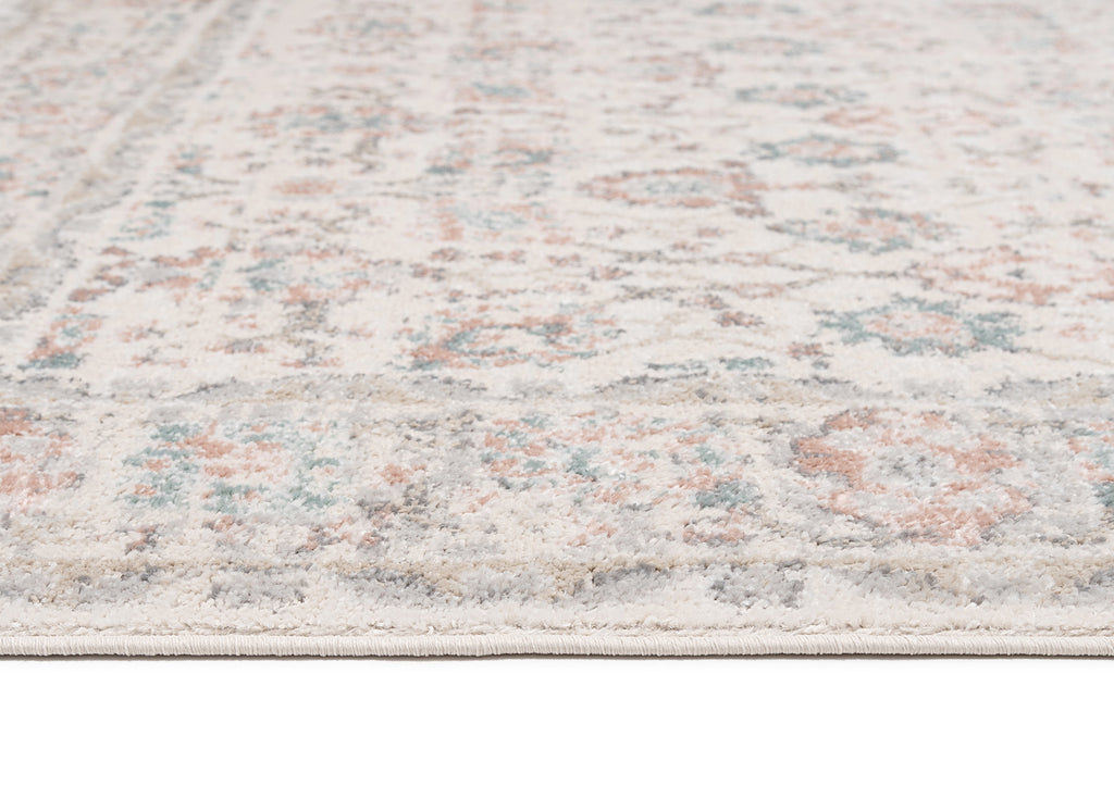 Melrose Cream and Pink Traditional Rug
