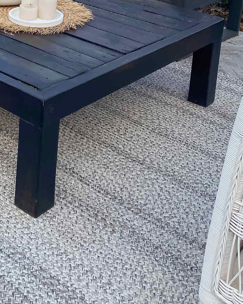 Mika Grey Braided Flatweave Indoor Outdoor Rug