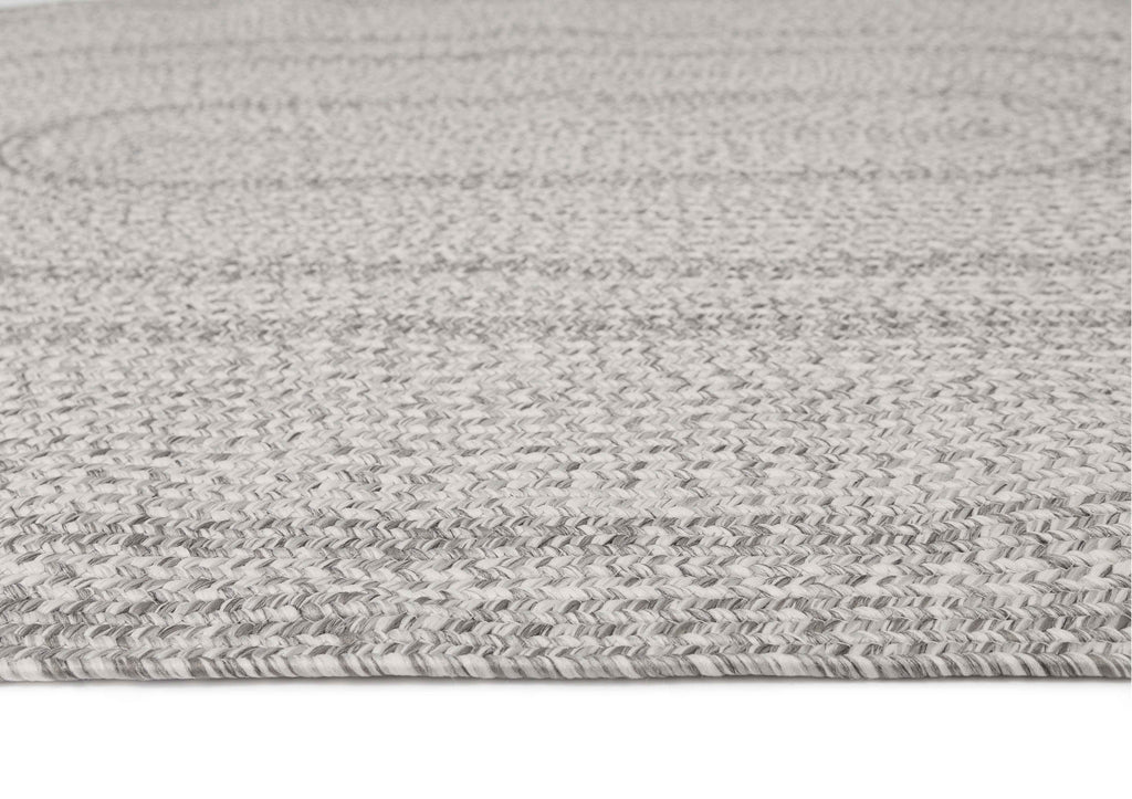 Mika Grey Braided Flatweave Indoor Outdoor Oval Rug