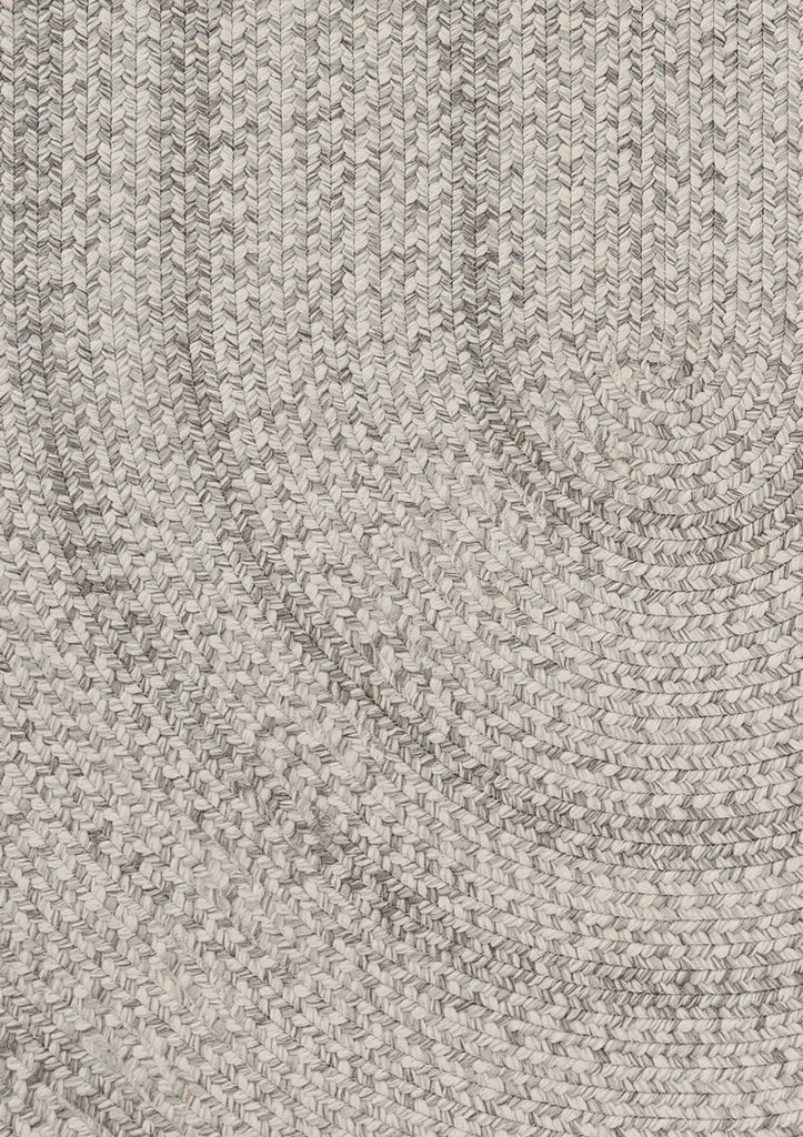 Mika Grey Braided Flatweave Indoor Outdoor Oval Rug