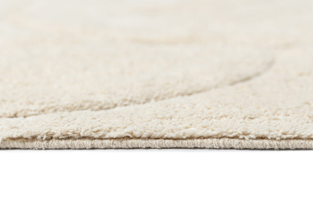 Mikaela Cream Beige Abstract Cotton Washable Rug