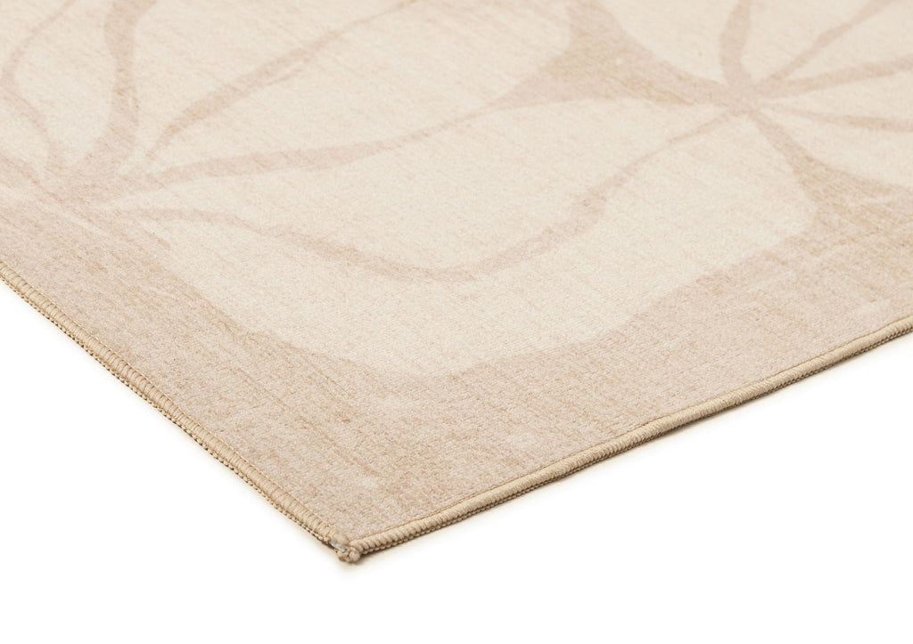 Minar Beige Botanical Washable Rug