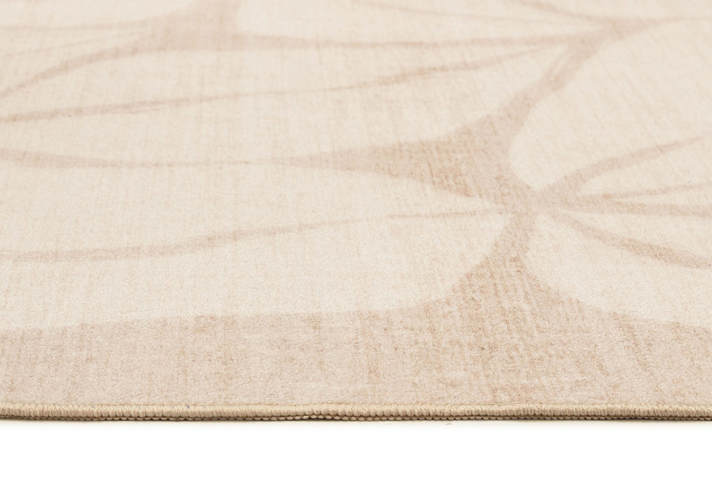Minar Beige Botanical Washable Rug