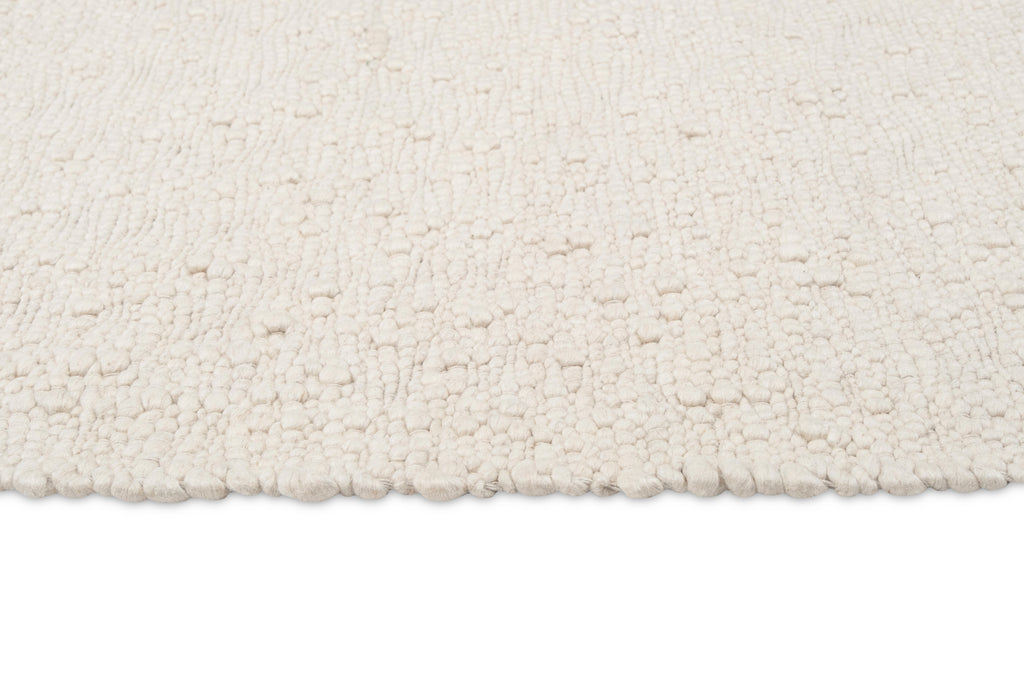 Monti Cream Textured Handmade Wool Rug