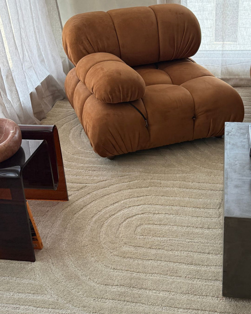 Moraya Beige Rainbow Hand-Tufted Rug