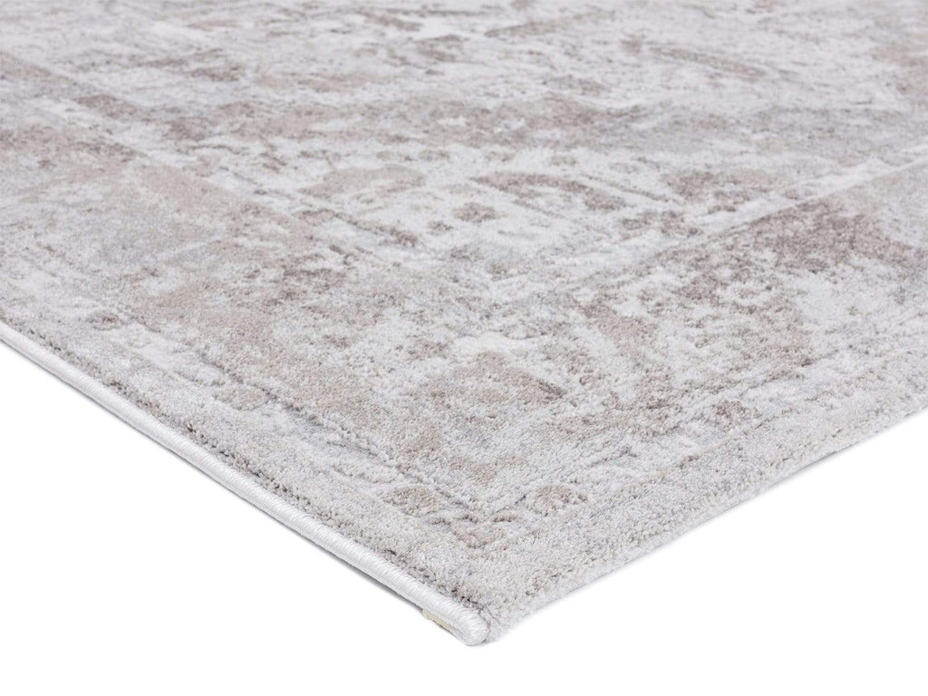 Morgan Beige and Brown Transitional Distressed Medallion Rug