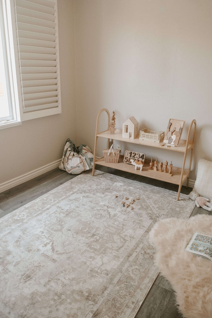 Morgan Beige and Brown Transitional Distressed Medallion Rug