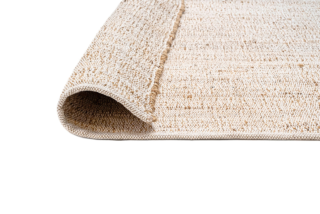 Naveya Natural Flatweave Jute and Cotton Rug