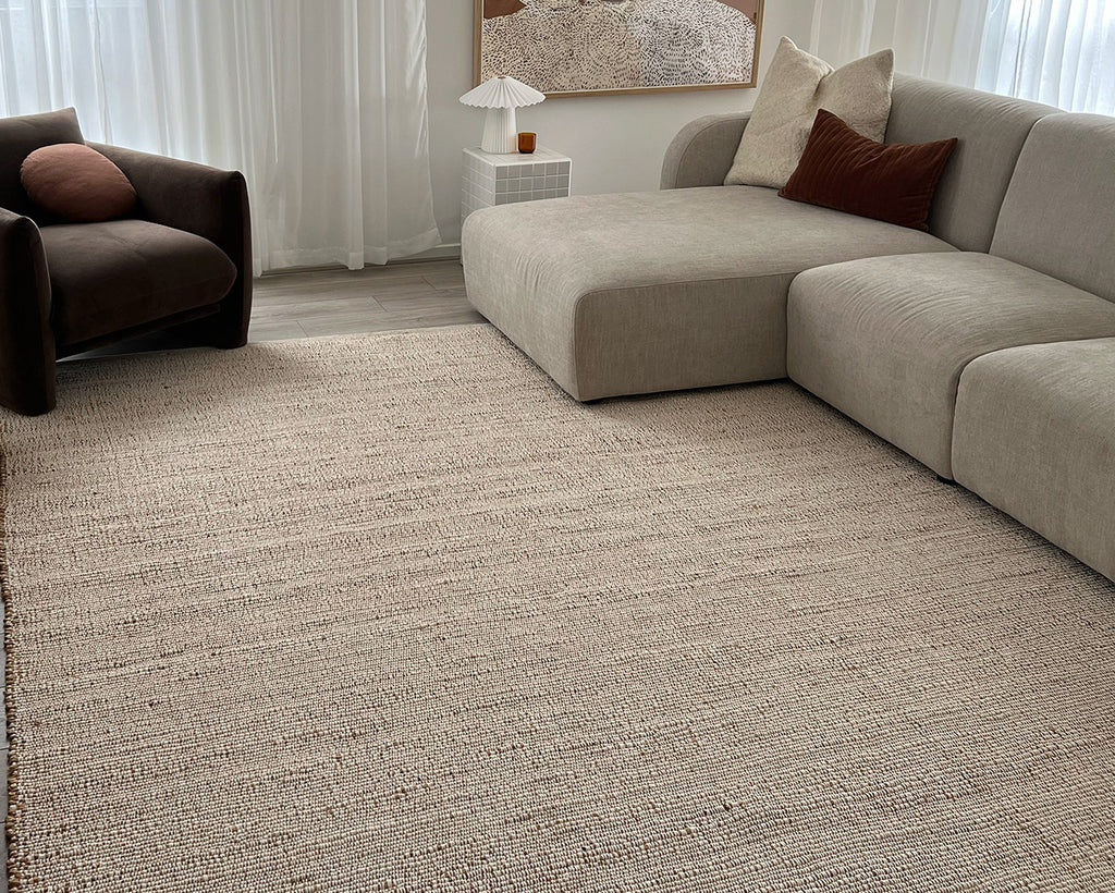 Naveya Natural Flatweave Jute and Cotton Rug