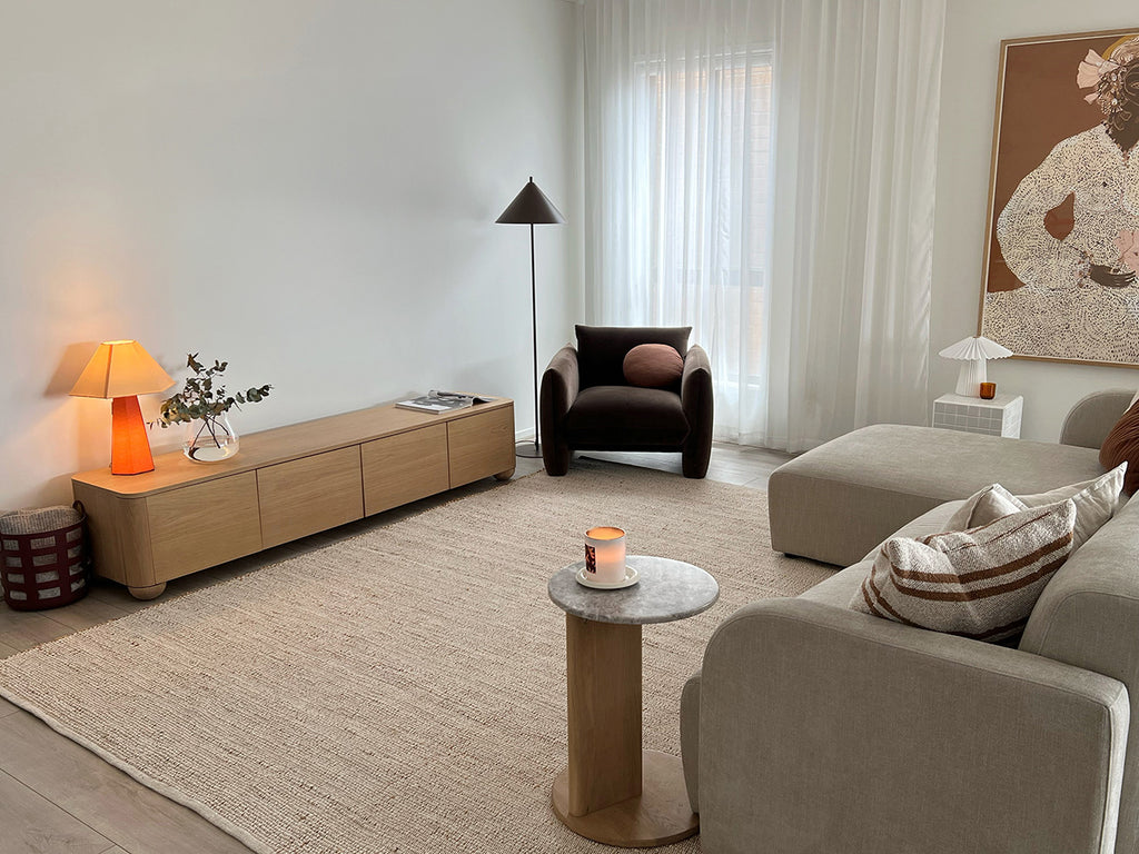 Naveya Natural Flatweave Jute and Cotton Rug