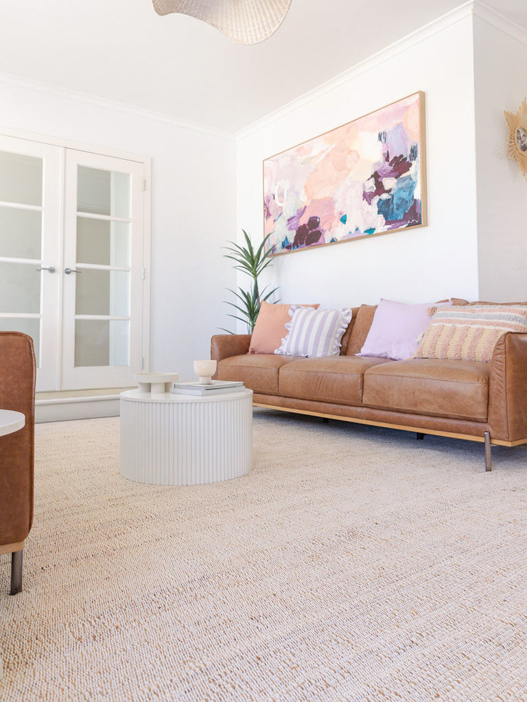 Naveya Natural Flatweave Jute and Cotton Rug