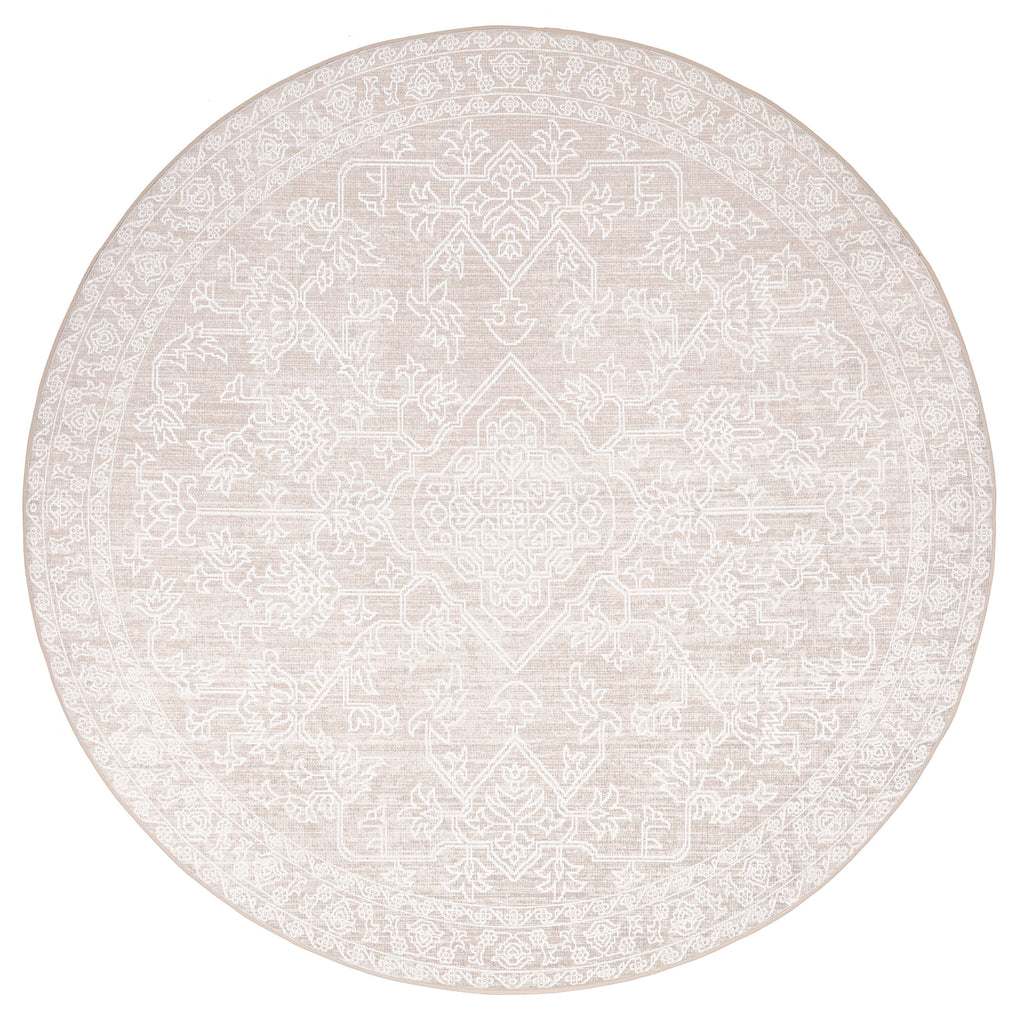 Neci Neutral Cream Plush Rollie Pollie Round Playmat