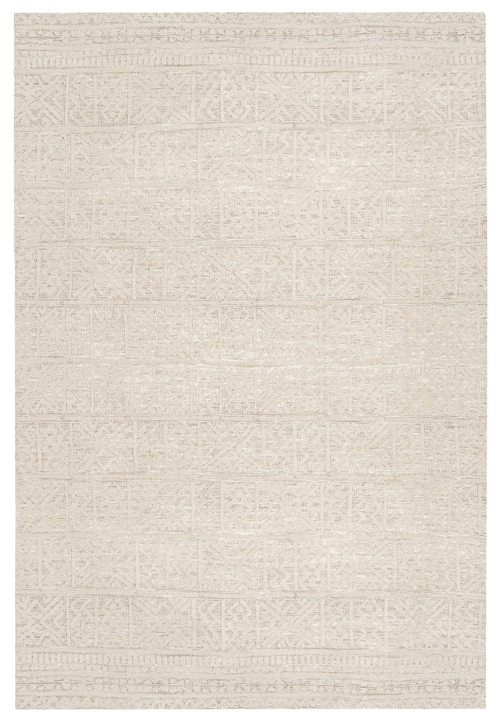Neewa Beige and Ivory Tribal Transitional Rug
