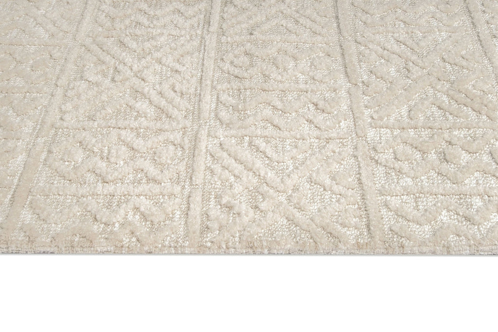 Neewa Beige and Ivory Tribal Transitional Rug