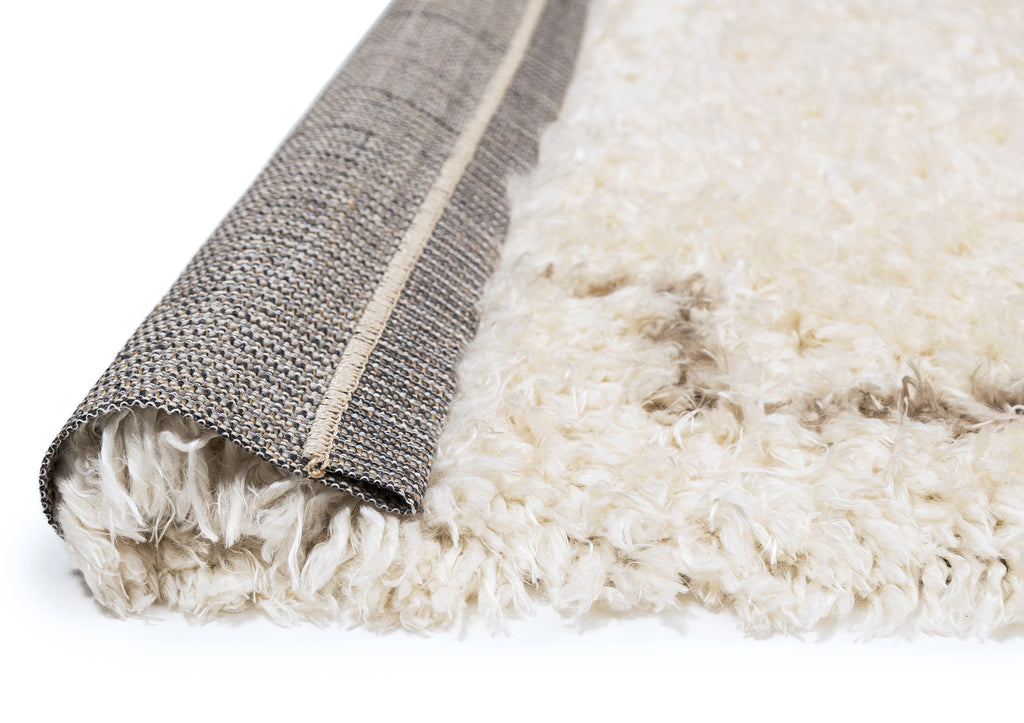 Neriza Cream & Beige Tribal Shag Rug