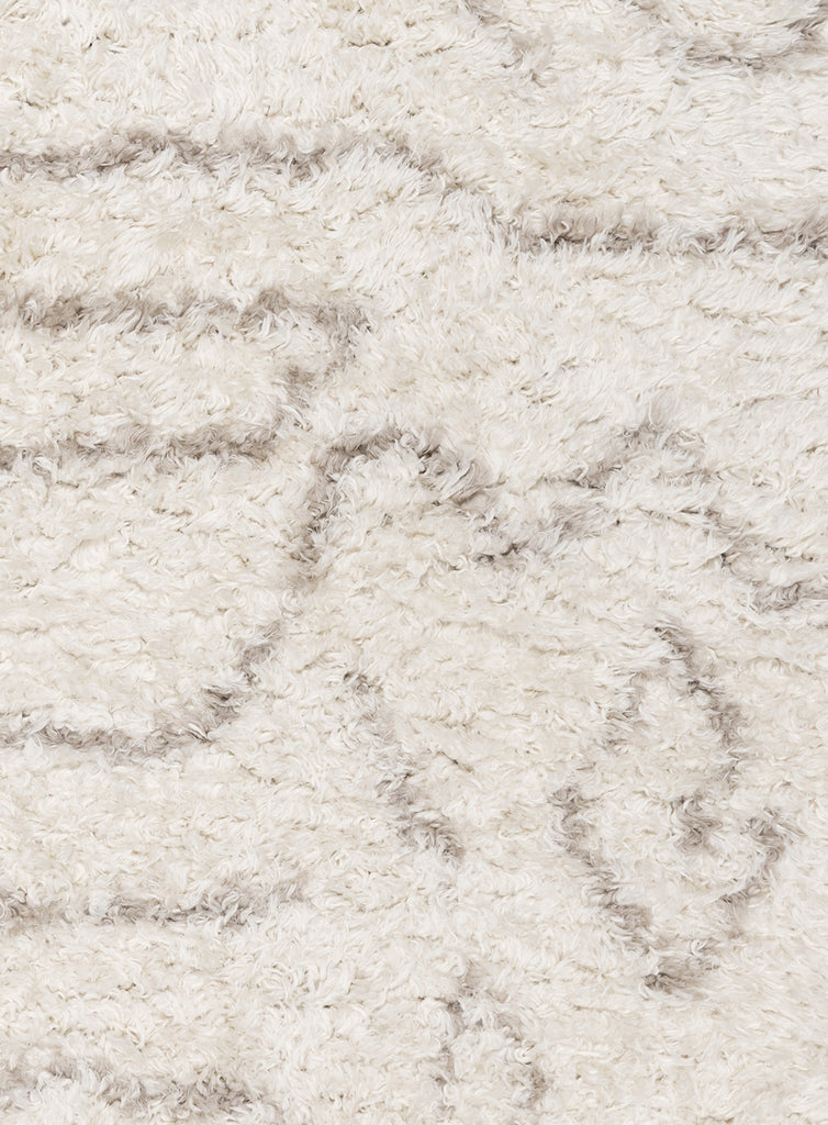 Neriza Cream & Beige Tribal Shag Rug
