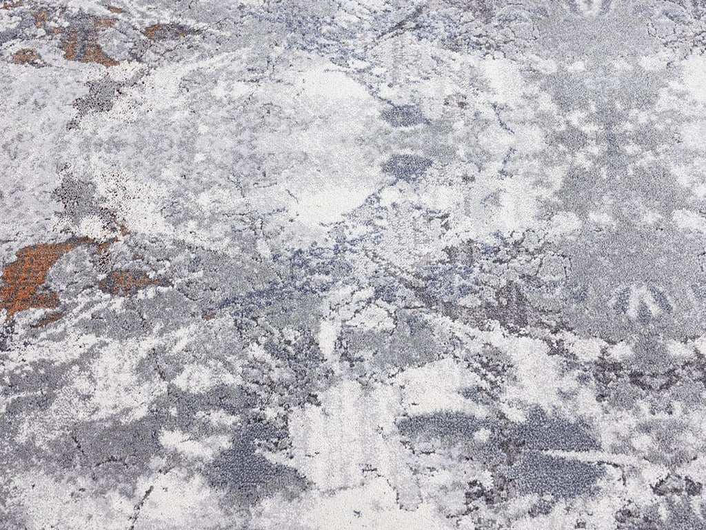 Neve Blue Grey and Bronze Transitional Motif Rug