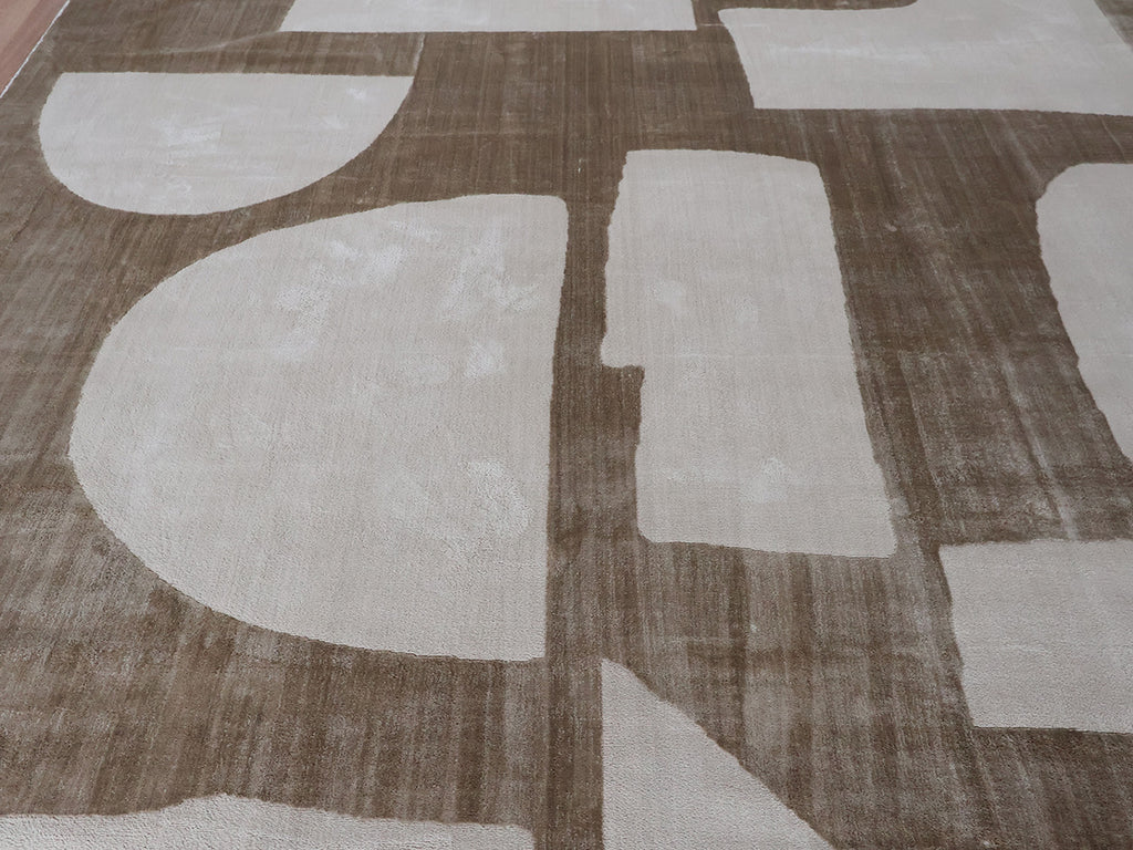 Nezar Brown Geometric Rug