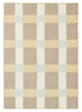 Nice Beige Sand and Sky Blue Checkered Indoor Outdoor Rug