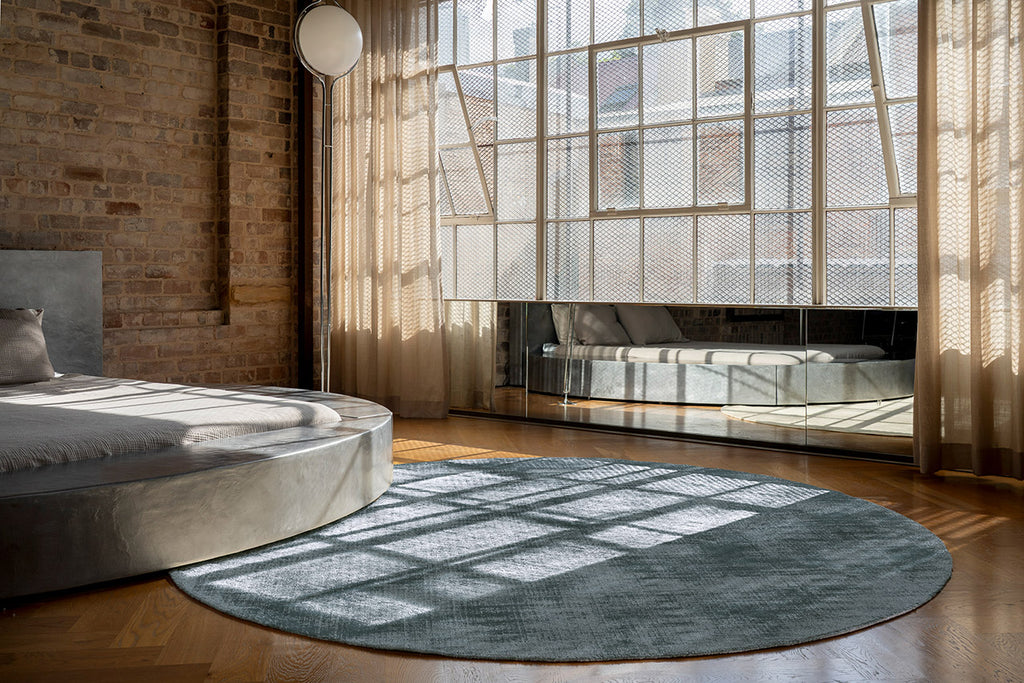 Nico Turquoise Handwoven Round Rug