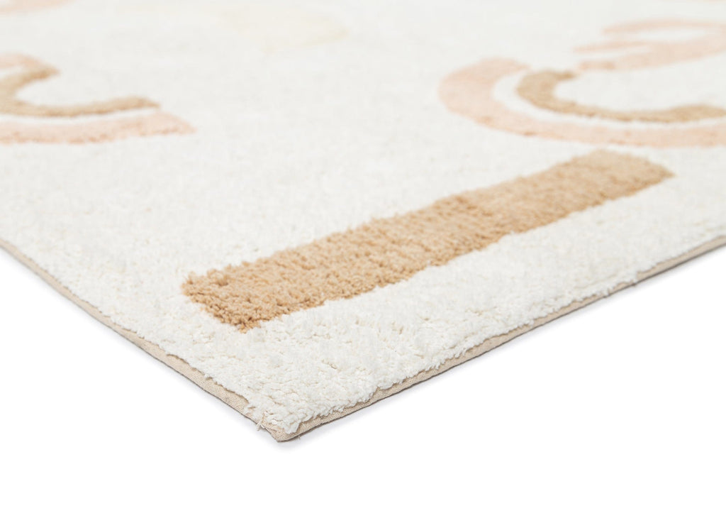 Nikita Peach Brown Desert Cotton Washable Rug