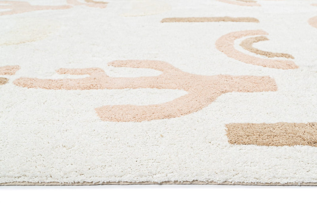 Nikita Peach Brown Desert Cotton Washable Rug