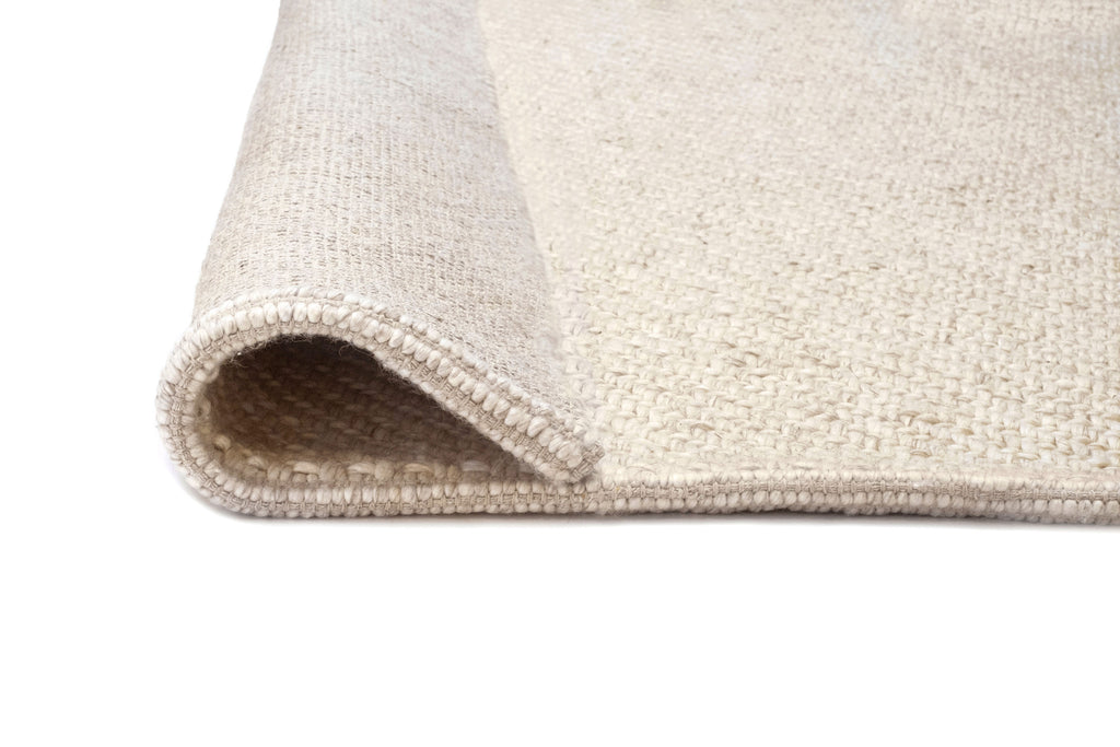 Noemie Cream and Beige Chunky Wool Rug