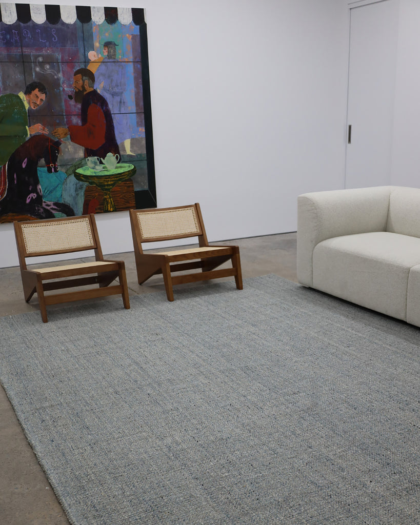 Odielle Blue Handmade Wool Rug