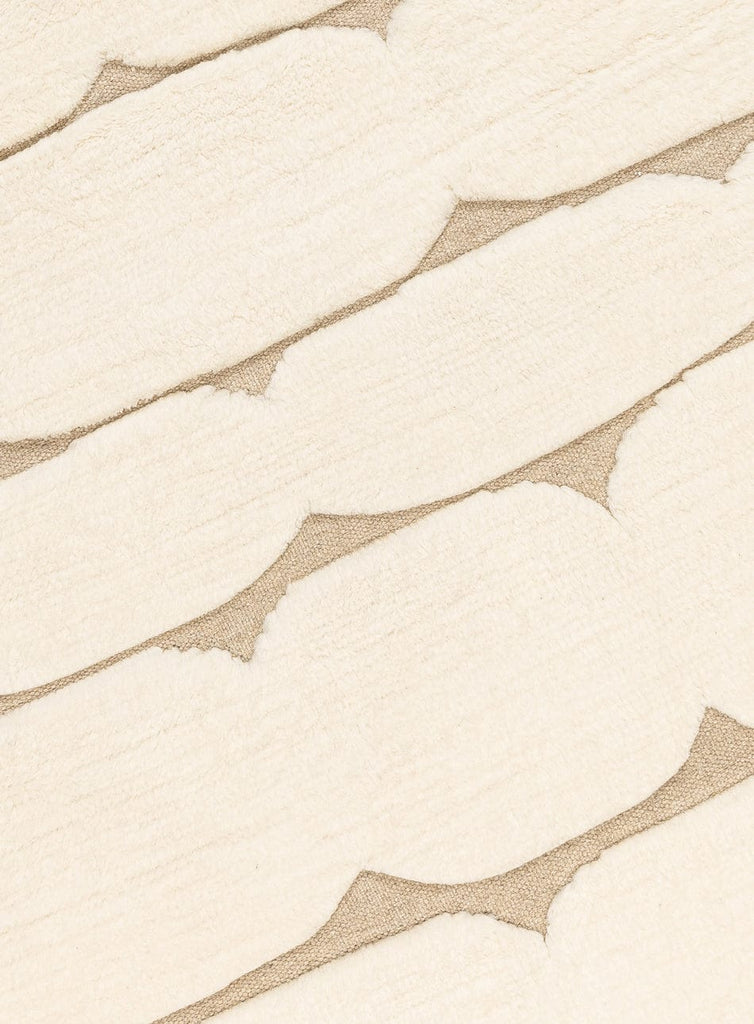 Olympia Ivory Textured Wool Round Rug