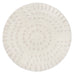 Omega Ivory Abstract Tribal Round Rug
