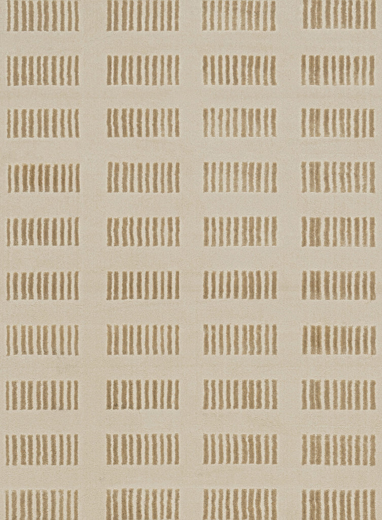 Ouargia Textured Geometric Neutral Washable Rug