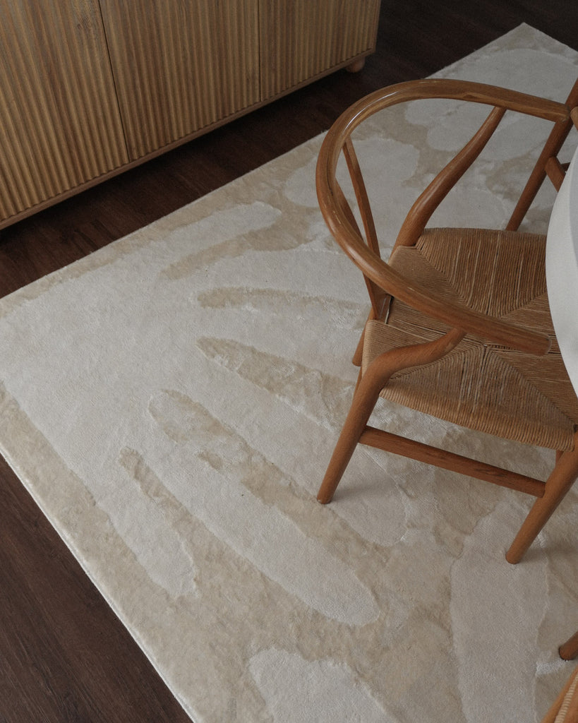 Palila Textured Abstract Neutral Washable Rug