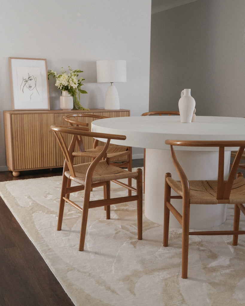 Palila Textured Abstract Neutral Washable Rug