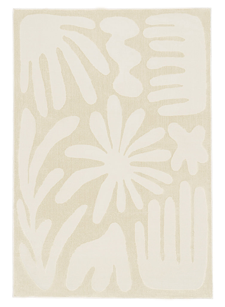 Palila Textured Abstract Neutral Washable Rug