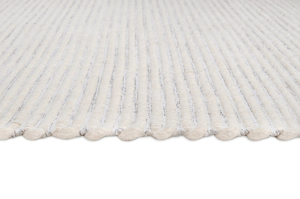 Pella Cream and Grey Textured Flatweave Rug