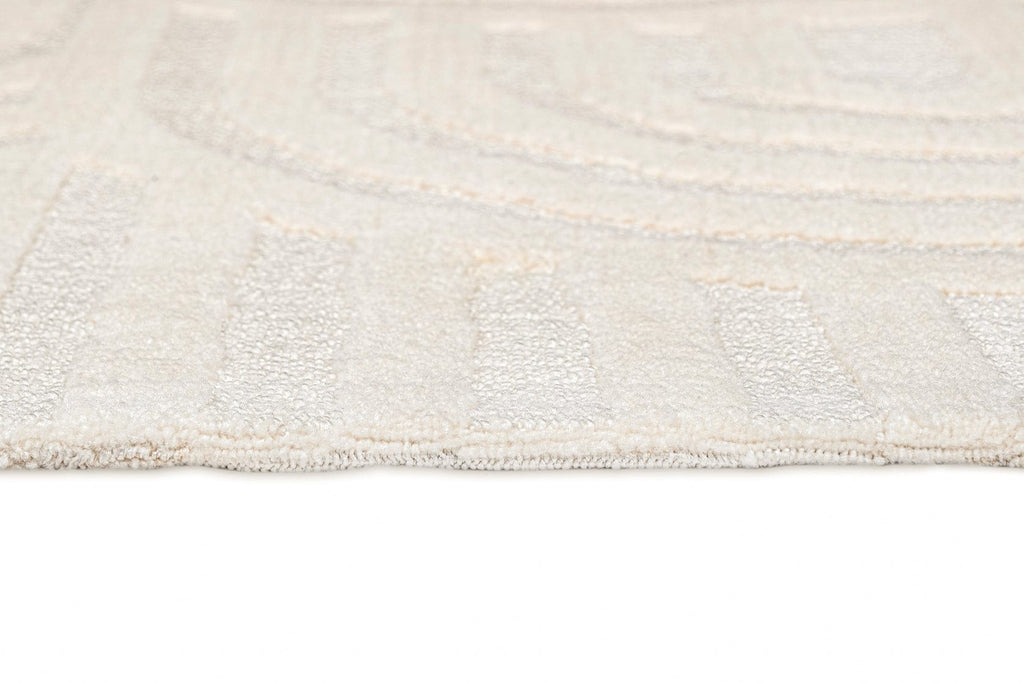 Penelope Ivory Cream Textured Rainbow Rug
