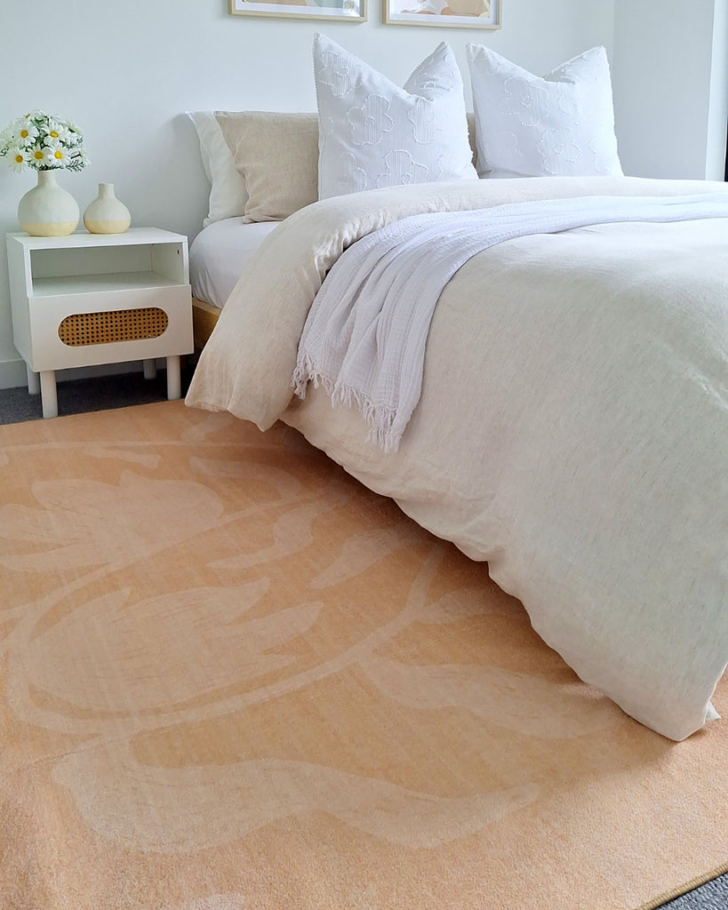 Pernilla Peach Botanical Washable Rug