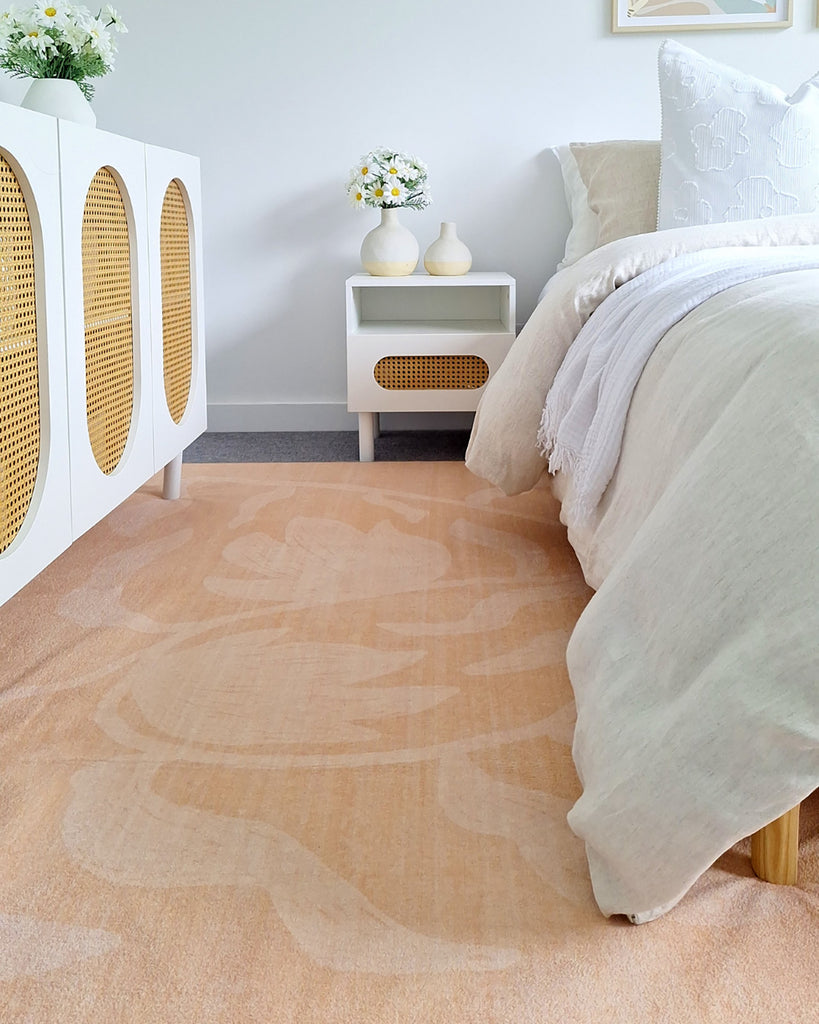 Pernilla Peach Botanical Washable Rug