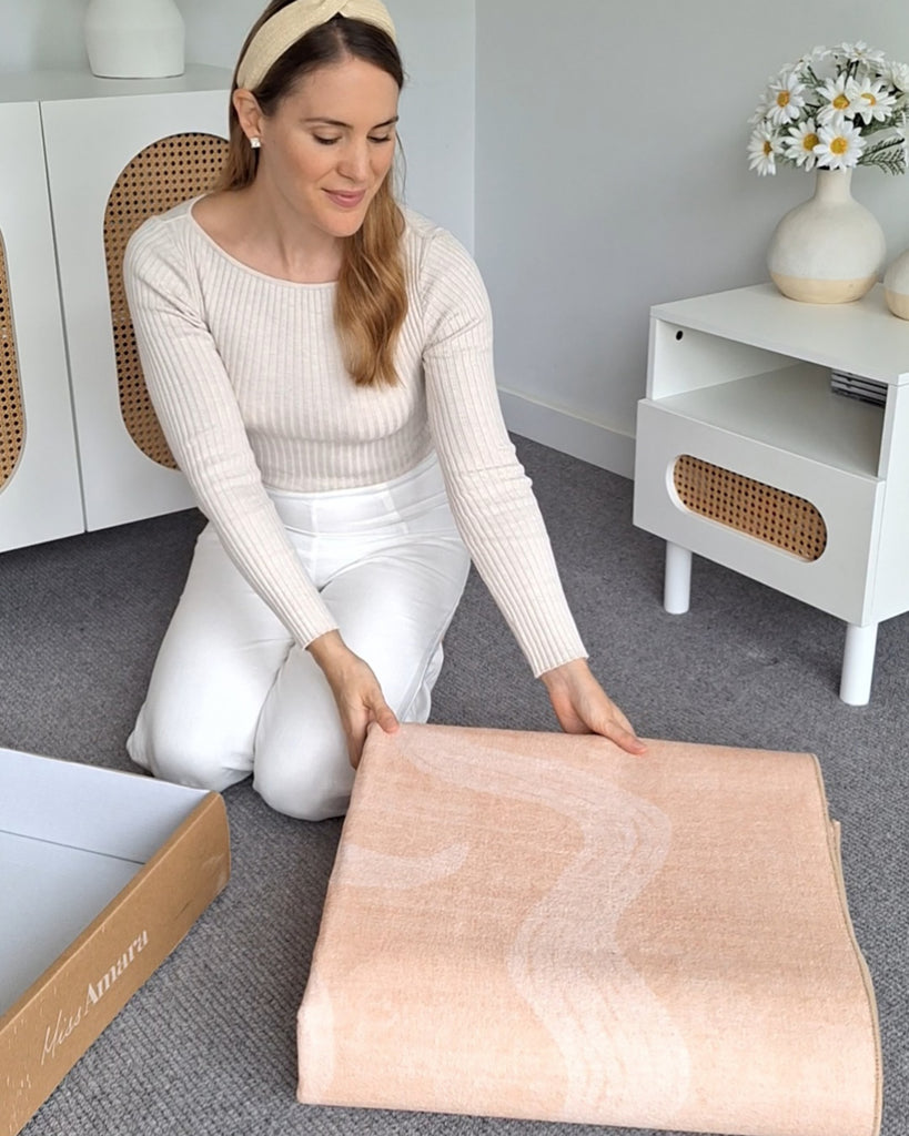 Pernilla Peach Botanical Washable Rug