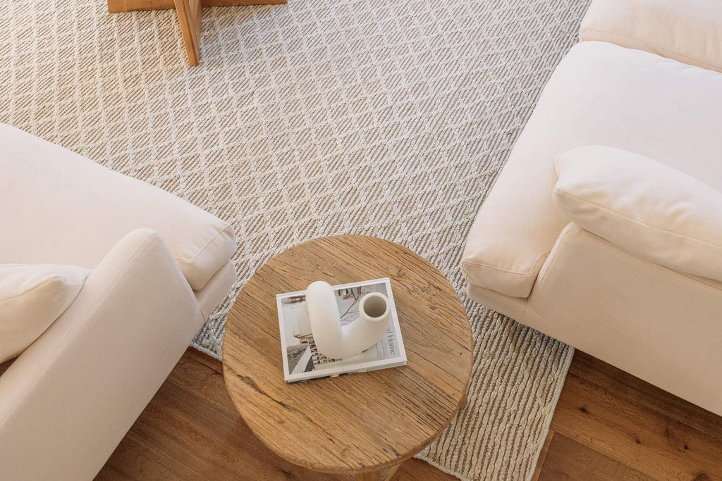 Piper Diamond Bleached Jute Rug