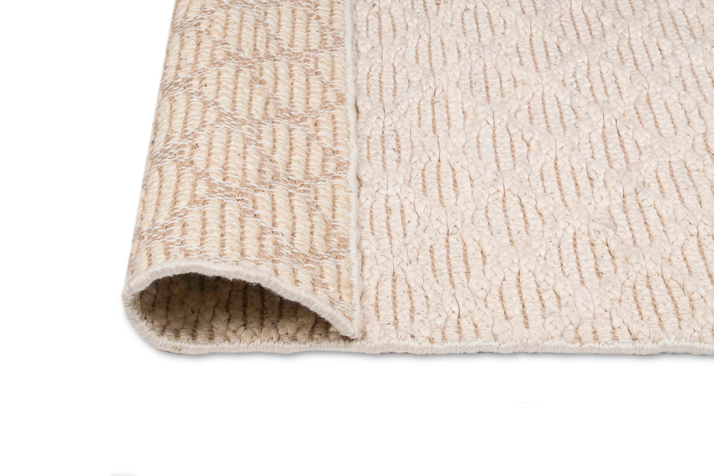 Piper Diamond Bleached Jute Runner Rug