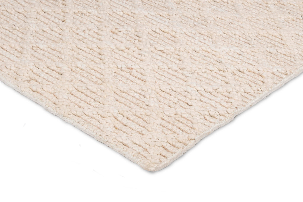 Piper Diamond Bleached Jute Runner Rug