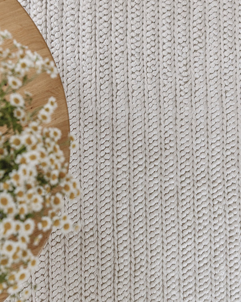 Rafiella Ivory Braided Indoor Outdoor Rug