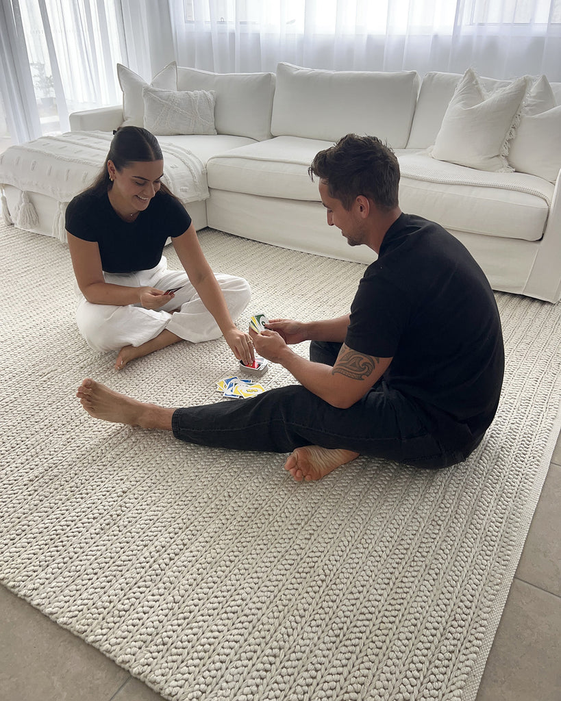 Rafiella Ivory Braided Indoor Outdoor Rug