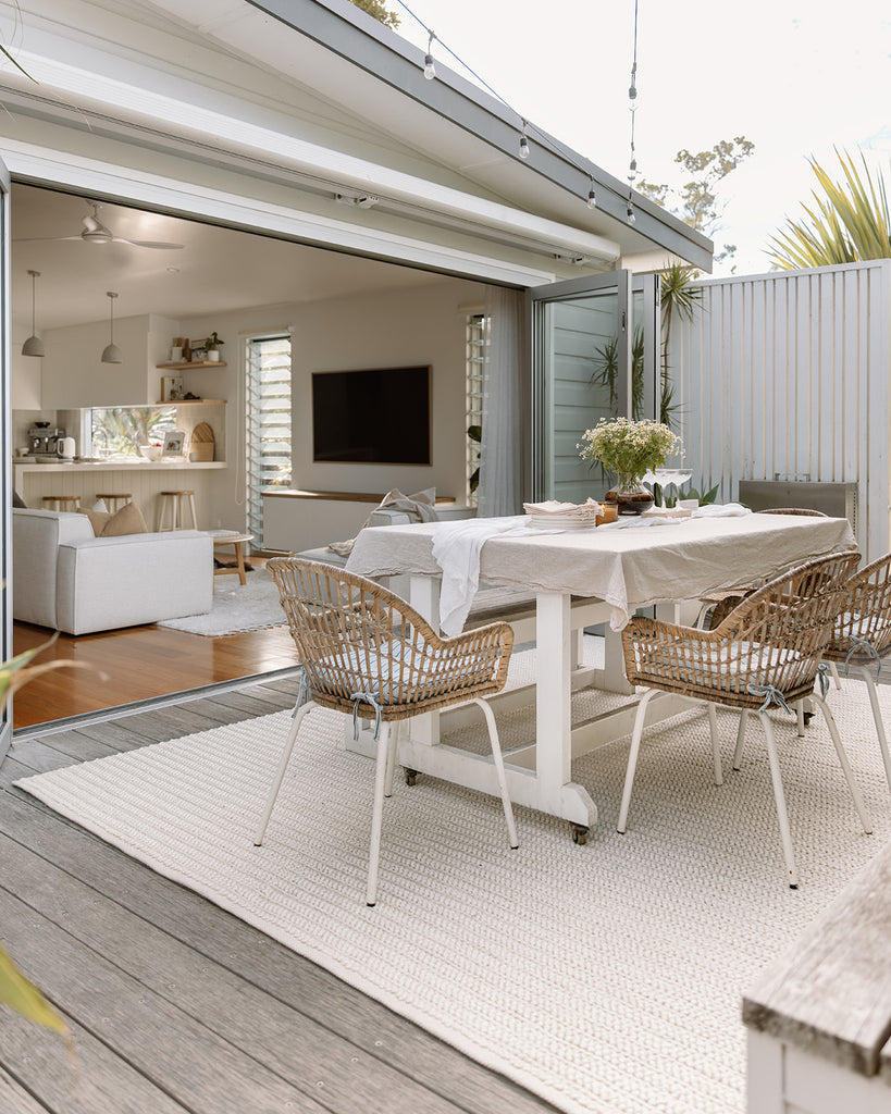 Rafiella Ivory Braided Indoor Outdoor Rug