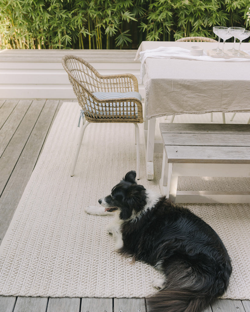 Rafiella Ivory Braided Indoor Outdoor Rug