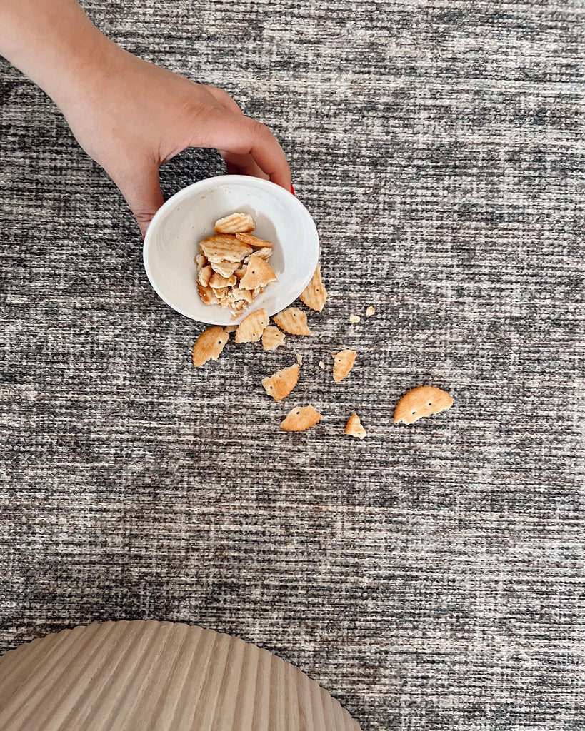 Raia Charcoal and Grey Tribal Distressed Washable Rug