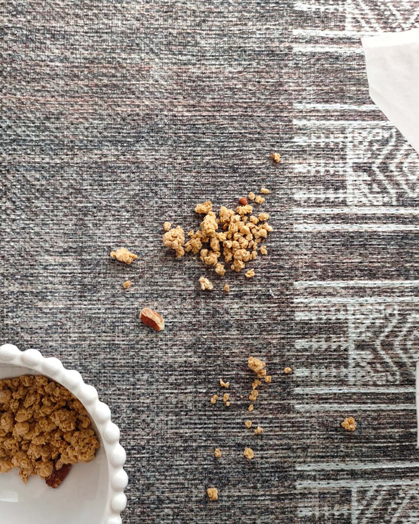 Raia Charcoal and Grey Tribal Distressed Washable Runner Rug